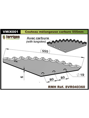 Couteau pour mélangeuse