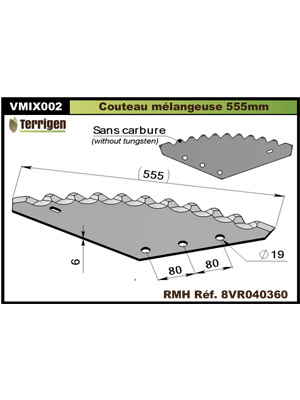 Couteau pour mélangeuse