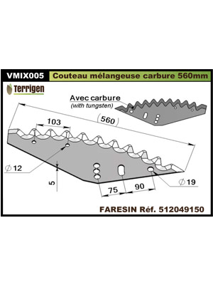 Couteau pour mélangeuse