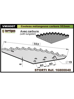 Couteau pour mélangeuse