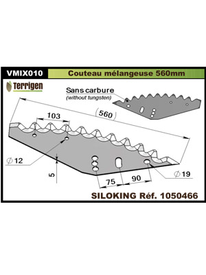 Couteau pour mélangeuse