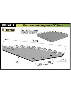 Couteau pour mélangeuse