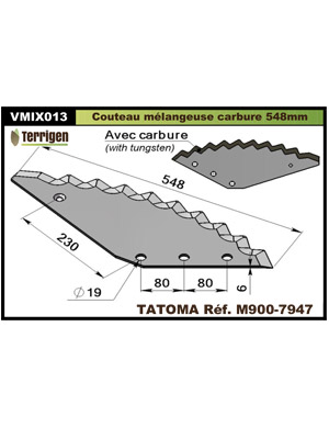Couteau pour mélangeuse