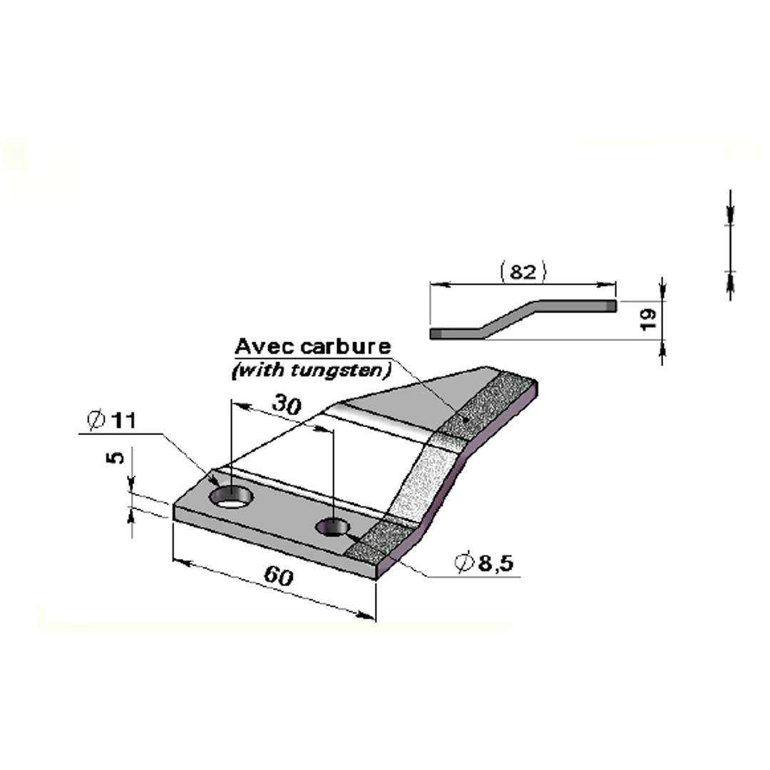 Scies pour Ensileuses Adaptable KEMPER - Référence d'origine 67157