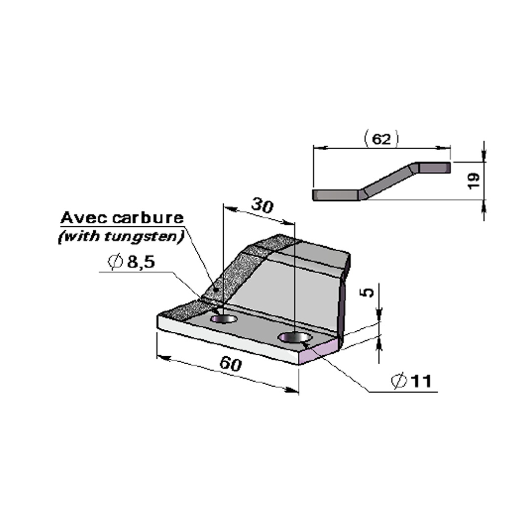 Scies pour Ensileuses Adaptable KEMPER - Référence d'origine 69805