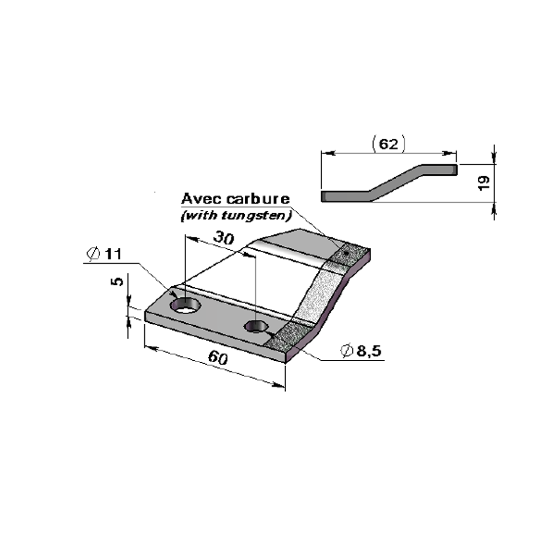 Scies pour Ensileuses Adaptable KEMPER - Référence d'origine 69806