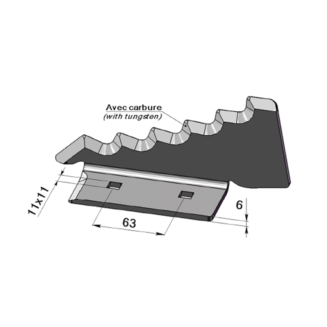 Couteaux pour Mélangeuses Horizontales Adaptable KEENAN -Référence d'origine 703956