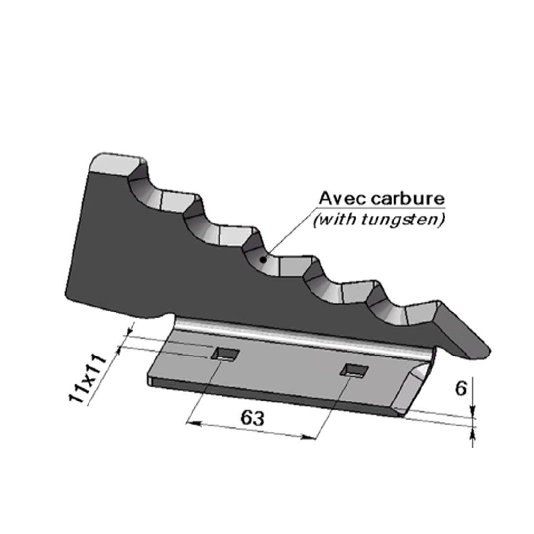 Couteaux pour Mélangeuses Horizontales Adaptable KEENAN -Référence d'origine 703957
