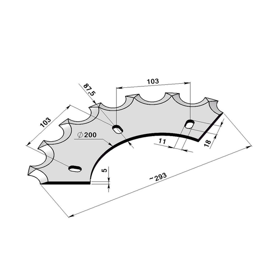 Couteaux pour Mélangeuses Horizontales Adaptable TATOMA-Référence d'origine MT M9003509