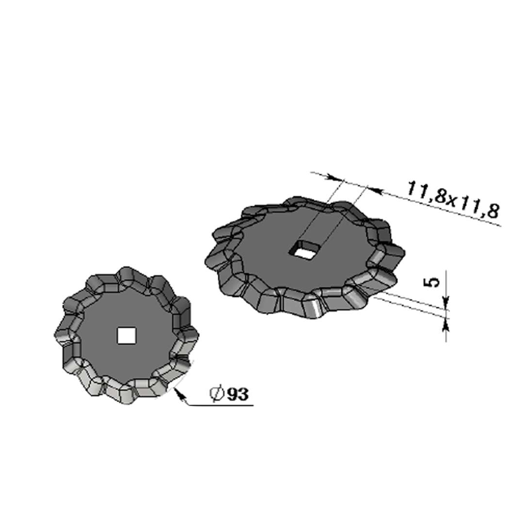 Couteau Mélangeuse horizontale adaptable TATOMA- Référence d'origine 2000-0100