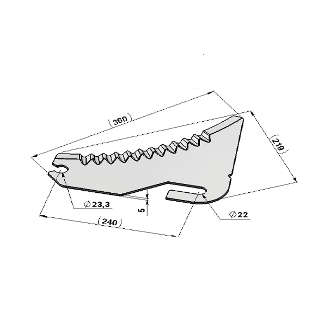 Couteaux pour Autochargeuses et Presses  Adaptable MC HALE - Référence d'origine CKN00014.N