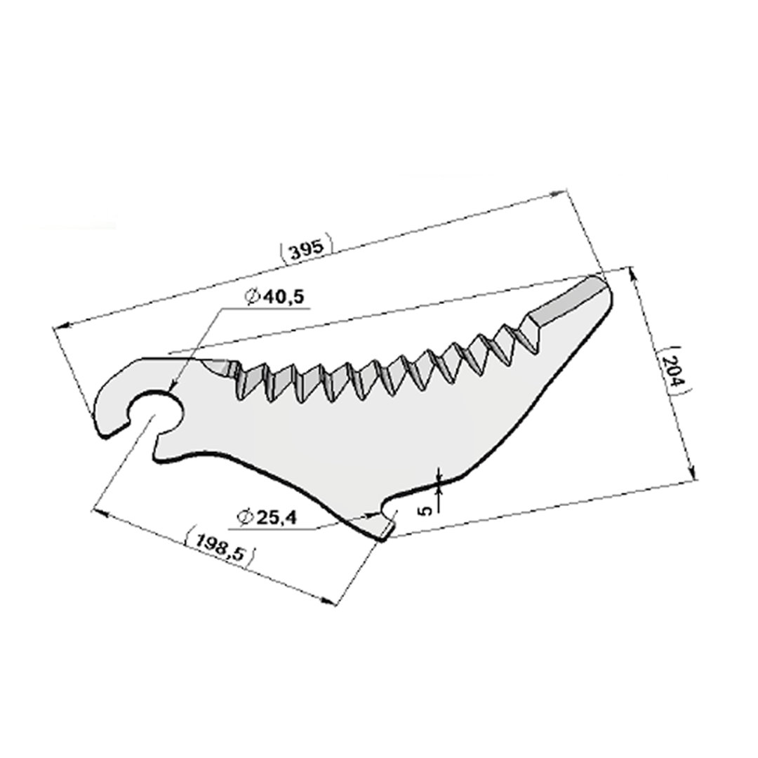 Couteaux pour Autochargeuses et Presses- Adaptable CLAAS-Référence d'origine 0866124.0