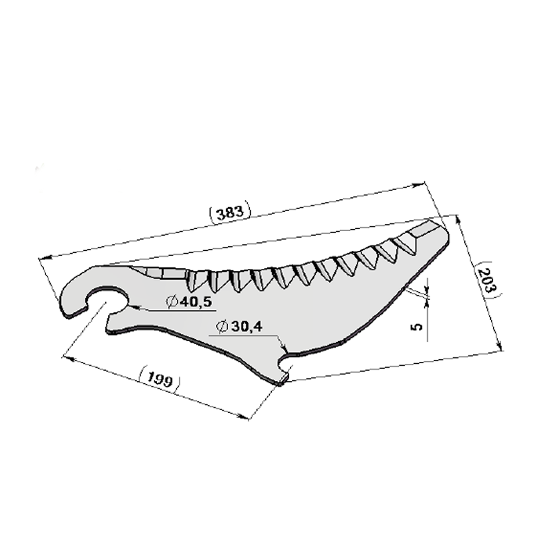 Couteaux pour Autochargeuses et Presses- Adaptable CLAAS-Référence d'origine 1327382.2
