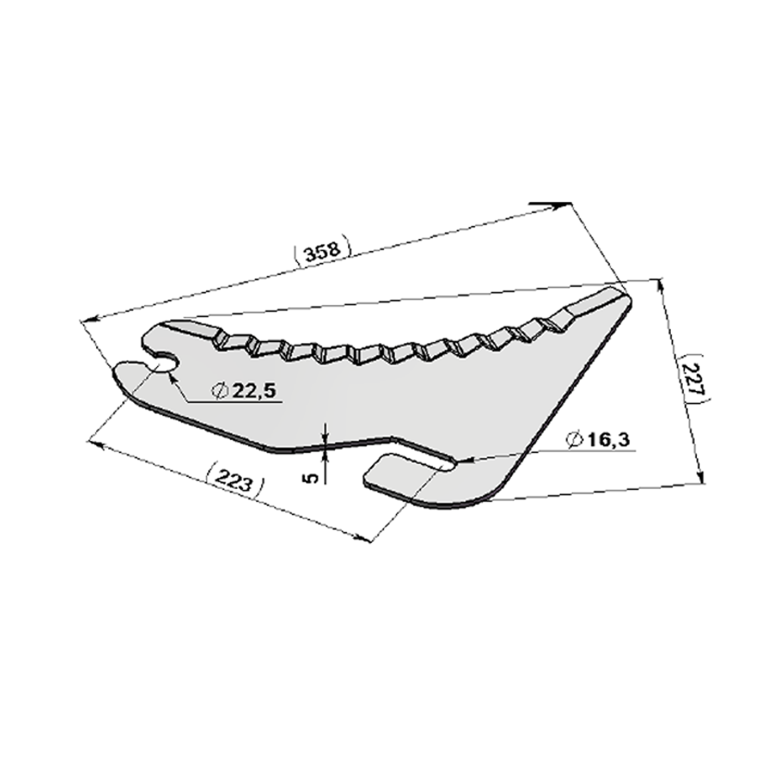 Couteaux pour Autochargeuses et Presses  Adaptable WELGER - Référence d'origine 0982-21-09-00