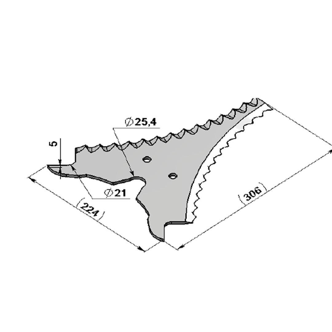 Couteaux pour Autochargeuses et Presses  Adaptable STRAUTMANN- Référence d'origine 504-36-501