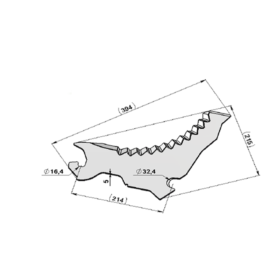Couteaux pour Autochargeuses et Presses- Adaptable GALLINIANI-Référence d'origine 3408314