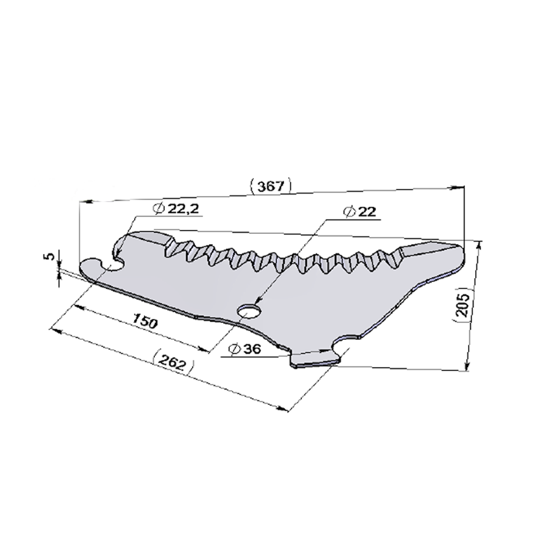 Couteaux pour Autochargeuses et Presses- Adaptable JOHN DEERE-Référence d'origine CC142889