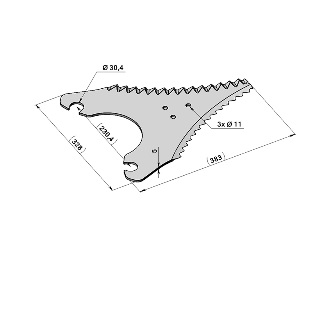 Couteaux pour Autochargeuses et Presses  Adaptable STRAUTMANN- Référence d'origine 763 34 5002
