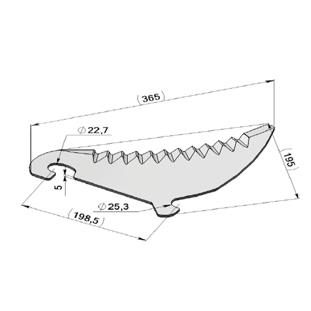 Couteaux pour Autochargeuses et Presses- Adaptable CLAAS-Référence d'origine 0841599.2