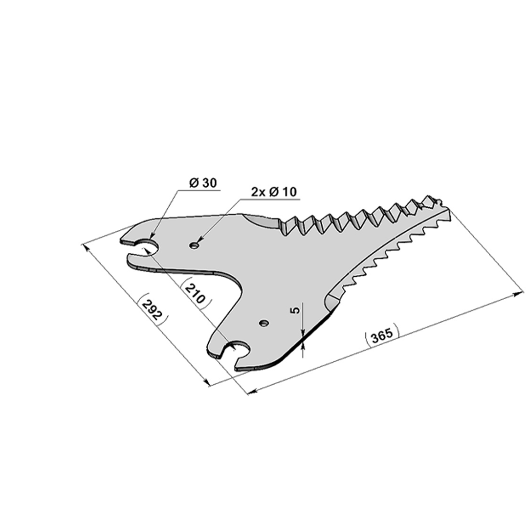 Couteaux pour Autochargeuses et Presses- Adaptable POTTINGER -Référence d'origine 434152