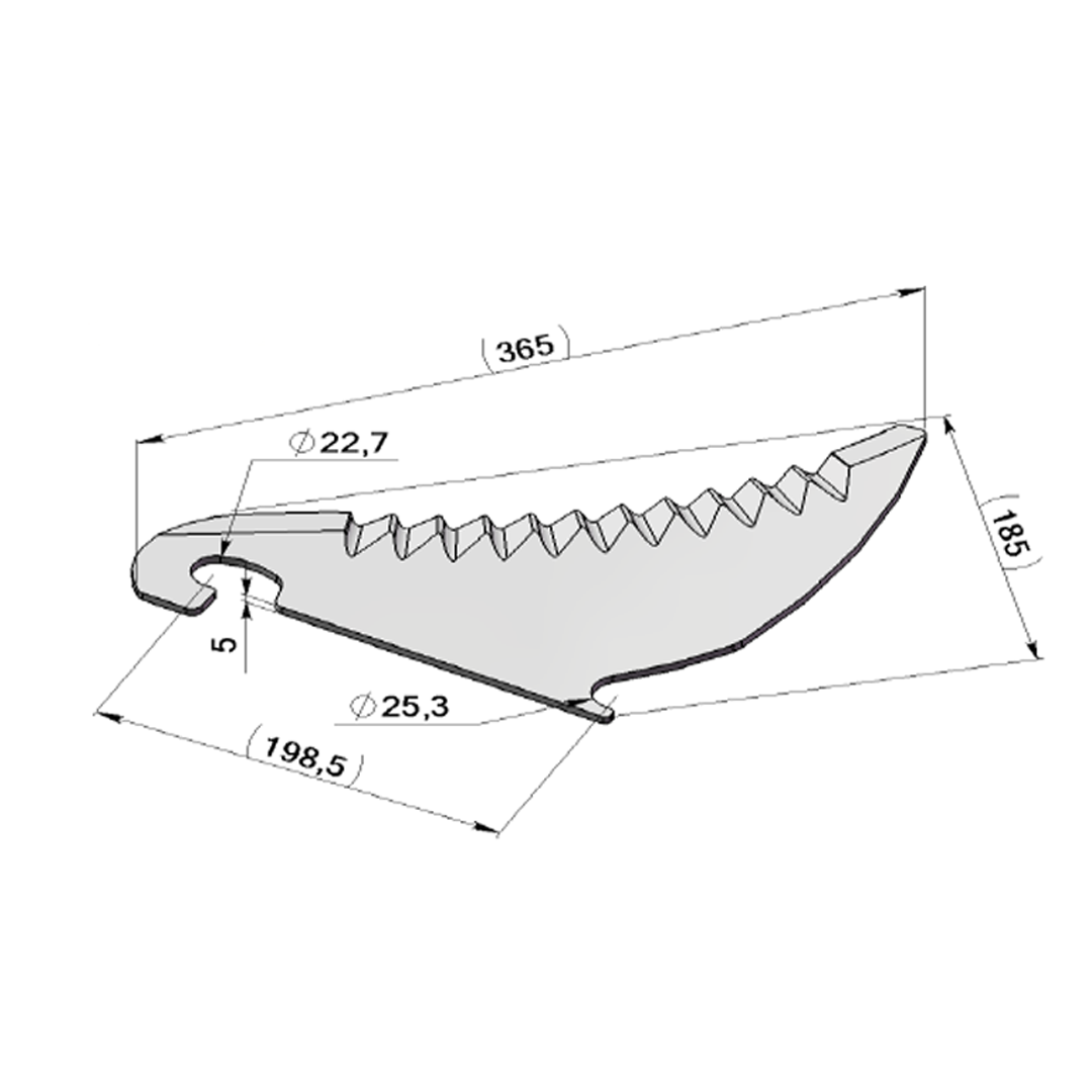 Couteaux pour Autochargeuses et Presses- Adaptable CLAAS-Référence d'origine 0851022.2