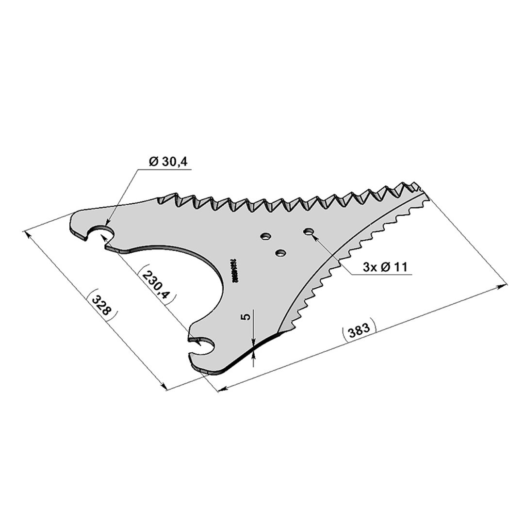 Couteaux pour Autochargeuses et Presses  Adaptable STRAUTMANN- Référence d'origine 763 34 5002