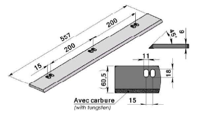 Couteaux Epanouilleurs adaptable à la référence d'origine FANTINI- SP88602