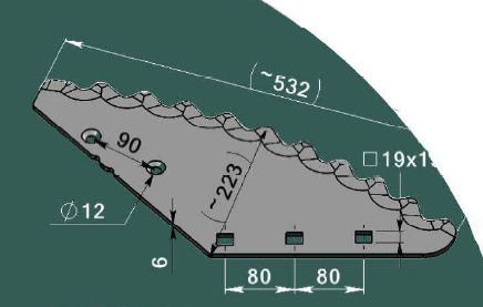 Couteau mélangeuse Sans carbure adaptable Faresin -Référence d'origine 514007850